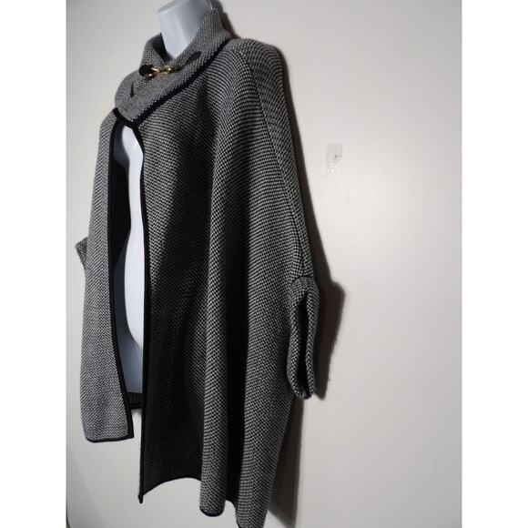 Janice Sweater Cardigan One Size Lagenlook Knit Kimono Style Blue Open Style - Picture 6 of 14